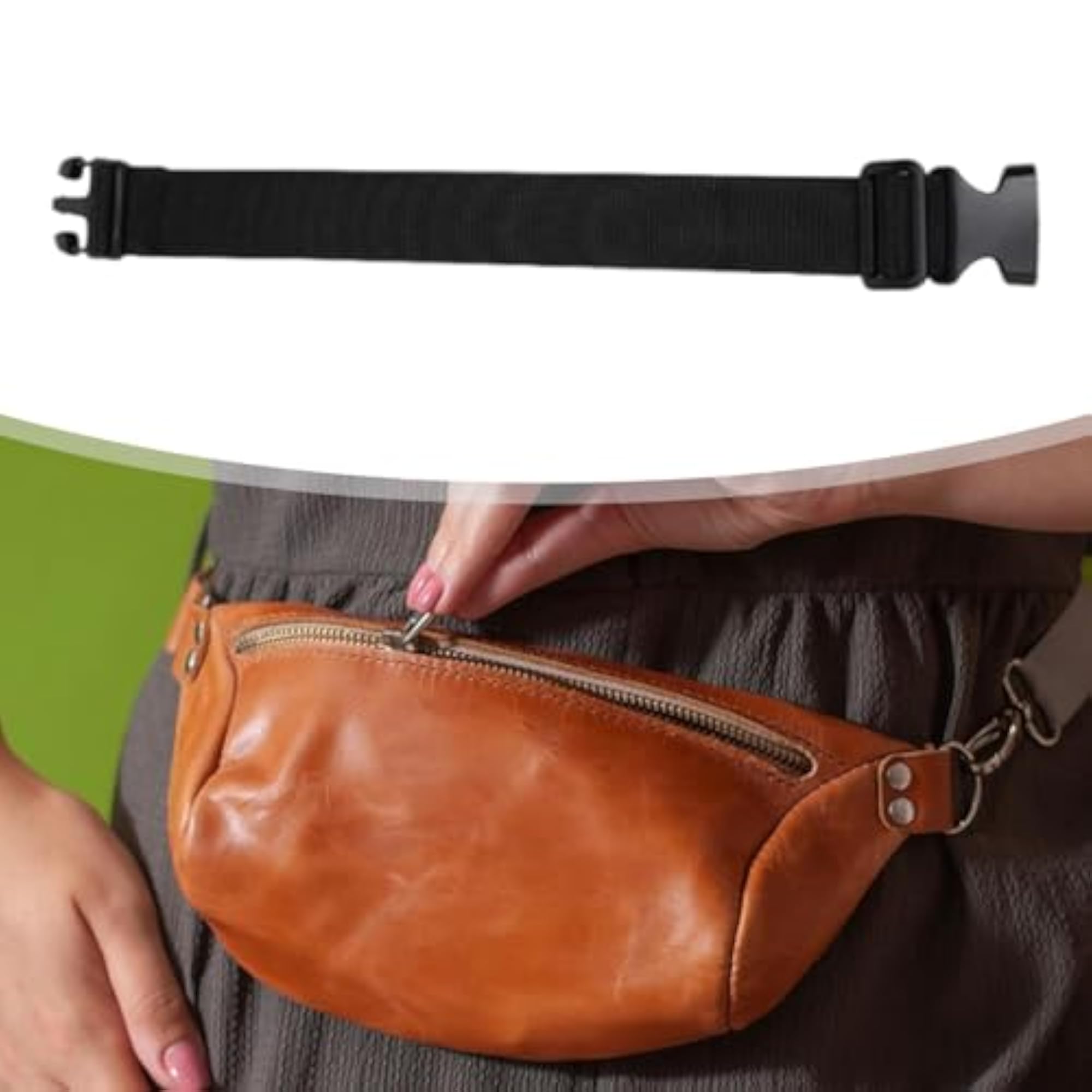 Fanny Pack Extender Strap with Buckle Hooks